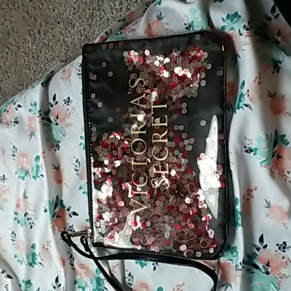 Victoria's Secret  vinyl cosmetic bag